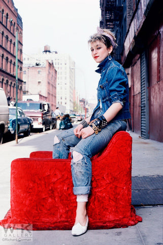 Madonna NYC '83 SHOW Madonna Red Chair
